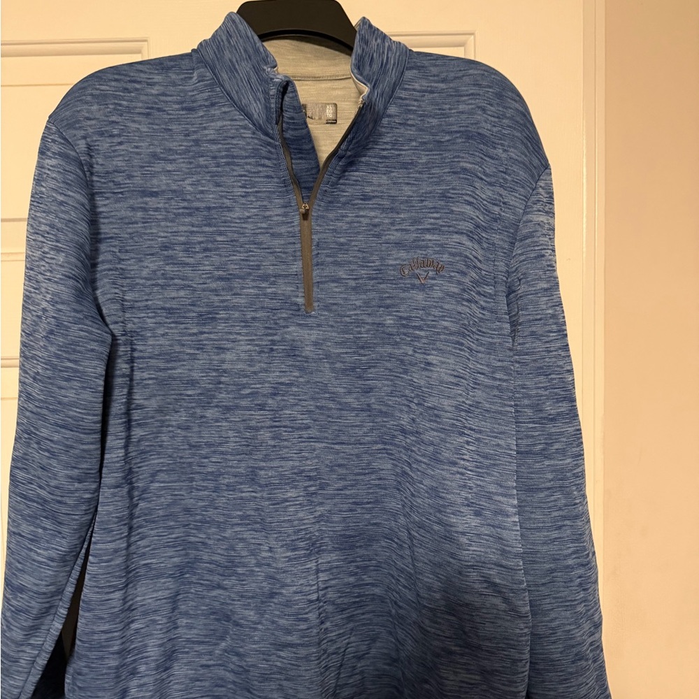 Callaway Blue and Gray Quarter-Zip Pullover